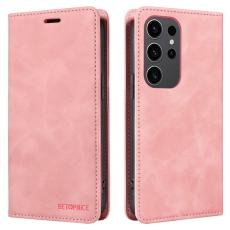 BETOPNICE - BETOPNICE 003 för Samsung Galaxy S24 Ultra Fodral - Äkta läder - Pink