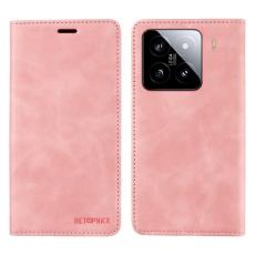 BETOPNICE - BETOPNICE 003 f&ouml;r Xiaomi 15 Fodral i l&auml;der med st&auml;ll - Rosa