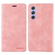 BETOPNICE - BETOPNICE 003 Fodral f&ouml;r Samsung Galaxy A54 5G - Konstl&auml;der - Pink
