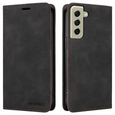 BETOPNICE - BETOPNICE 003 Fodral f&ouml;r Samsung Galaxy S21+ 5G - &Auml;kta l&auml;der - Svart