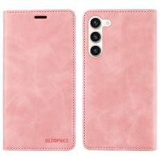 BETOPNICE - BETOPNICE 003 Fodral för Samsung Galaxy S23 - Äkta läder - Pink