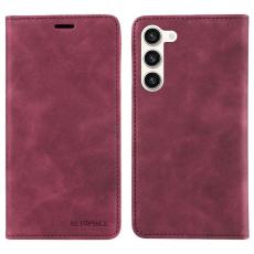 BETOPNICE - BETOPNICE 003 Fodral för Samsung Galaxy S23 Äkta läder - Röd
