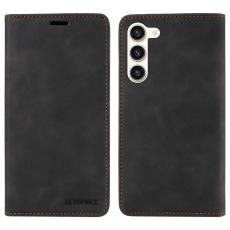 BETOPNICE - BETOPNICE 003 Fodral för Samsung Galaxy S23 Äkta läder - Svart