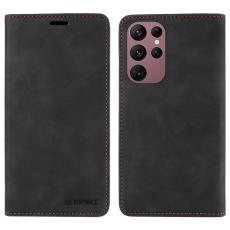 BETOPNICE - BETOPNICE 003 Fodral för Samsung Galaxy S23 Ultra - Äkta läder - Svart