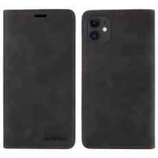 BETOPNICE - BETOPNICE 003 iPhone 12 / 12 Pro Fodral Äkta läder - Svart