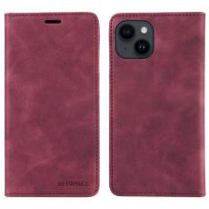 BETOPNICE - BETOPNICE 003 iPhone 13 mini Fodral Äkta läder - Röd
