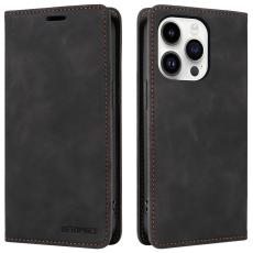 BETOPNICE - BETOPNICE 003 iPhone 15 Pro Max Fodral TPU + PU Läder - Svart