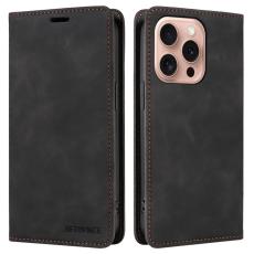 BETOPNICE - BETOPNICE 003 iPhone 16 Pro Fodral Wallet Äkta läder - Svart