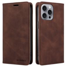 BETOPNICE - BETOPNICE 003 iPhone 16 Pro Max Fodral &Auml;kta l&auml;der - Brun