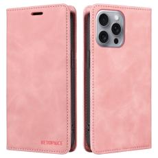 BETOPNICE - BETOPNICE 003 iPhone 16 Pro Max Fodral &Auml;kta l&auml;der - Rosa
