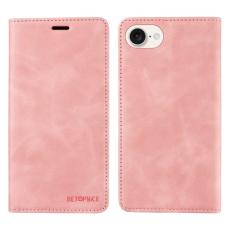 BETOPNICE - BETOPNICE 003 iPhone 16e Wallet Fodral Äkta läder - Rosa