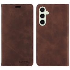 BETOPNICE - BETOPNICE 003 Samsung Galaxy S24 FE Fodral &Auml;kta l&auml;der - Brun