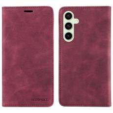 BETOPNICE - BETOPNICE 003 Samsung Galaxy S24 FE Fodral &Auml;kta l&auml;der - R&ouml;d