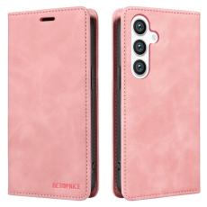 BETOPNICE - BETOPNICE 003 Samsung Galaxy S24 Fodral Äkta läder - Pink