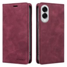 BETOPNICE - BETOPNICE 003 Samsung Galaxy S25 Edge Fodral Äkta läder - Röd