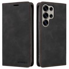 BETOPNICE - BETOPNICE 003 Samsung Galaxy S25 Ultra Wallet Fodral Äkta läder - Svart