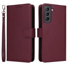 BETOPNICE - BETOPNICE 005 f&ouml;r Samsung Galaxy S21 Fodral &Auml;kta l&auml;der - Vinr&ouml;d