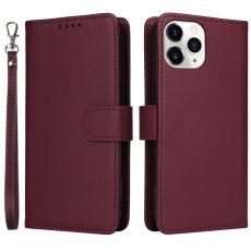 BETOPNICE - BETOPNICE iPhone 11 Pro Fodral Detachable PU Läder - Vinröd