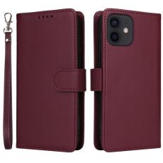 BETOPNICE - BETOPNICE iPhone 12 / 12 Pro Fodral - Detachable PU Läder - Vinröd