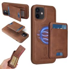 BETOPNICE - BETOPNICE iPhone 12 Pro 6.1 tum Fodral Äkta läder - Brun