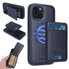 BETOPNICE - BETOPNICE iPhone 15 Fodral Äkta läder - Blå