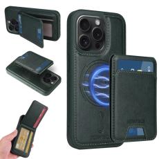 BETOPNICE - BETOPNICE iPhone 15 Pro Fodral Äkta läder - Grön