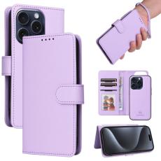 BETOPNICE - BETOPNICE iPhone 15 Pro Fodral - Detachable PU Leather - Lila