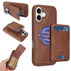 BETOPNICE - BETOPNICE iPhone 16 Fodral Äkta läder - Brun - RFID Blocking