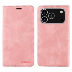 BETOPNICE - BETOPNICE iPhone 17 Pro Fodral &Auml;kta l&auml;der - Pink