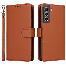 BETOPNICE - BETOPNICE Samsung Galaxy S21 FE 5G Fodral - Detachable PU L&auml;der - Brun
