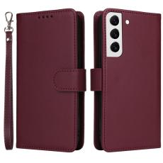 BETOPNICE - BETOPNICE Samsung Galaxy S22 5G Fodral - Äkta läder - Vinröd