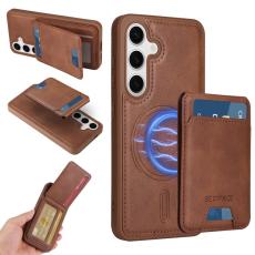 BETOPNICE - BETOPNICE Samsung Galaxy S24 Fodral - Äkta läder - Brun