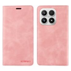 BETOPNICE - BETOPNICE Xiaomi 17 Fodral - &Auml;kta l&auml;der - Magnetisk st&auml;ngning - Rosa