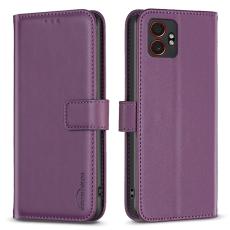 BINFEN COLOR - BINFEN COLOR BF17 Samsung Galaxy XCover7 Pro Fodral - Äkta läder - Mörklila