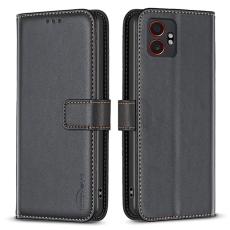 BINFEN COLOR - BINFEN COLOR BF17 Samsung Galaxy XCover7 Pro Fodral Äkta läder - Svart