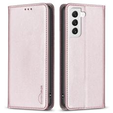 BINFEN COLOR - BINFEN COLOR BF18 Samsung Galaxy S21+ Fodral PU Läder - Rose Gold