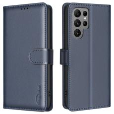 BINFEN COLOR - BINFEN COLOR BF32 för Samsung Galaxy S25 Ultra - Fodral Äkta läder - Blå