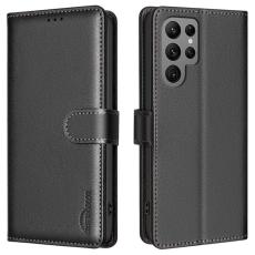 BINFEN COLOR - BINFEN COLOR BF32 för Samsung Galaxy S25 Ultra Fodral Äkta läder - Svart