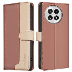 BINFEN COLOR - BINFEN COLOR BF33 för OnePlus 13 Fodral Äkta läder - Brun