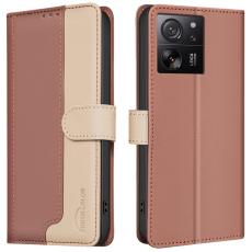 BINFEN COLOR - BINFEN COLOR BF33 Fodral för Xiaomi 13T - Äkta läder - Brun