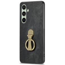 CASENEO - CASENEO D22 Samsung Galaxy S24 FE Fodral Äkta läder - Svart