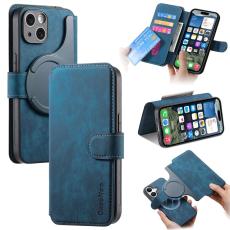 CASENEO - CASENEO iPhone 16 Fodral &Auml;kta l&auml;der - M&ouml;rkbl&aring;