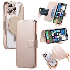 CASENEO - CASENEO iPhone 16 Pro Fodral TPU Inner Shell - Äkta läder - Roséguld
