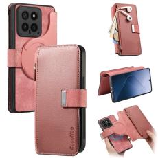 CASENEO - CASENEO MW-02 f&ouml;r Xiaomi 14 Fodral &Auml;kta l&auml;der - Rosa