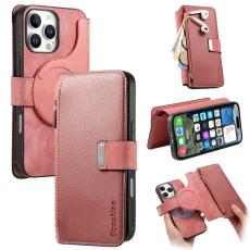 CASENEO - CASENEO MW-02 iPhone 16 Pro Max Fodral &Auml;kta l&auml;der - Rosa