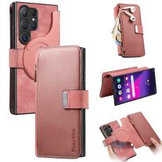 CASENEO - CASENEO MW-02 Samsung Galaxy S24 Ultra Fodral - PU Läder - Rosa