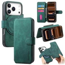 CASENEO - CASENEO MW-03 iPhone 17 Pro Fodral - &Auml;kta l&auml;der + TPU - Gr&ouml;n