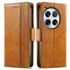 CASENEO - CASENEO OnePlus 12 5G Skal PU L&auml;der - Light Brown - RFID Blocker