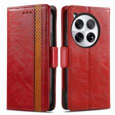 CASENEO - CASENEO OnePlus 12 5G Skal PU L&auml;der - RFID Blocker - R&ouml;d