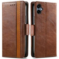 CASENEO - CASENEO Samsung Galaxy A06 Skal PU Läder - Mörkbrun